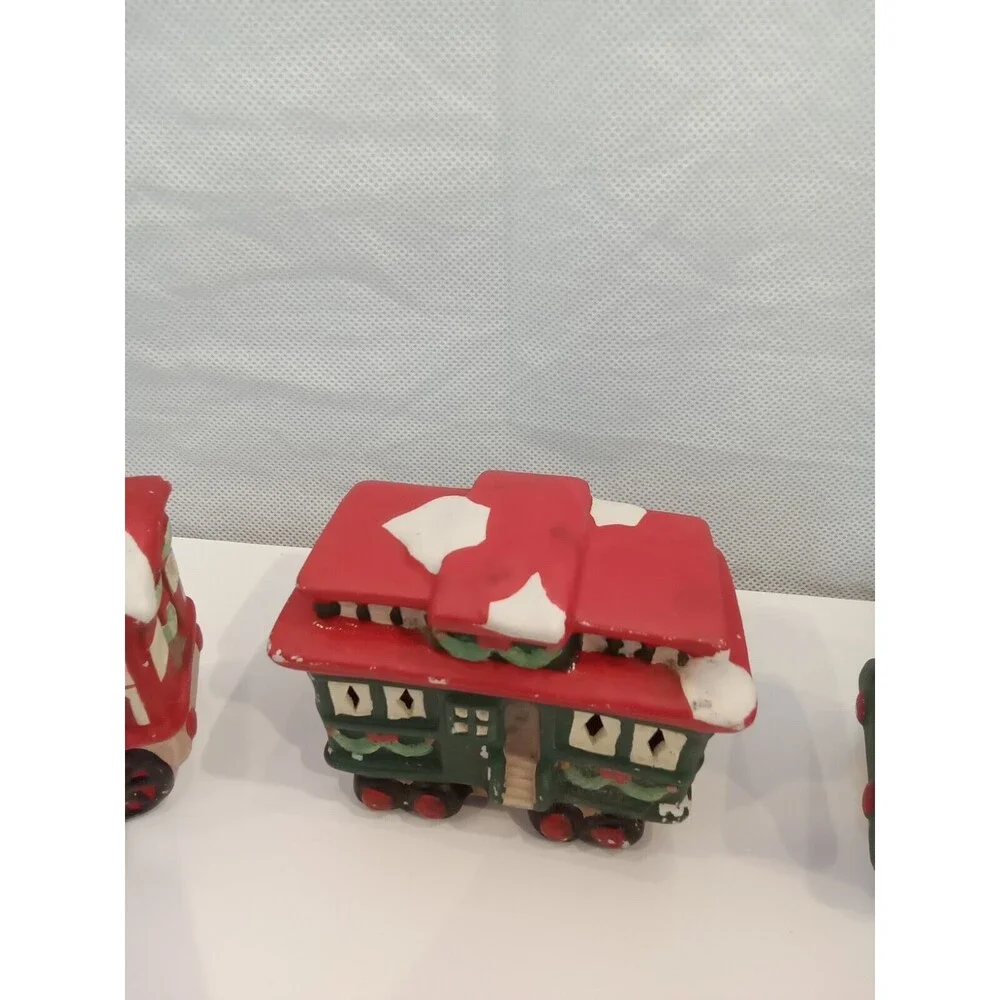 Christmas Holiday Ceramic Train 3 Piece 14